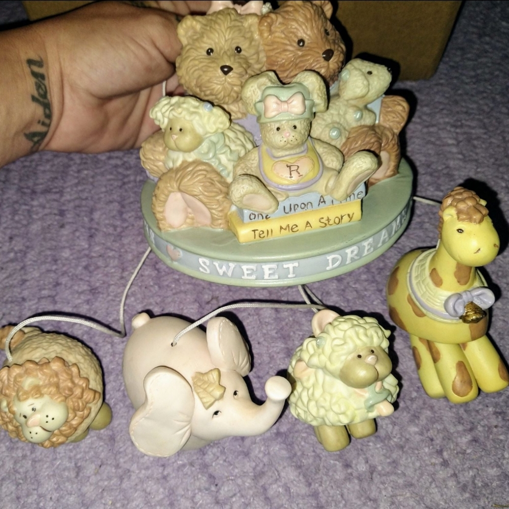Cherished Teddies Style Ceramic Wind chime/mobile